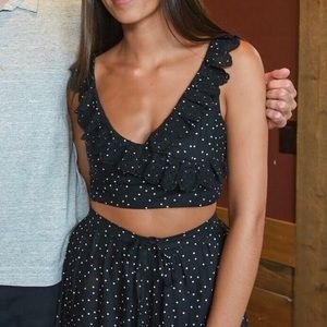 Polka dot two piece matching set